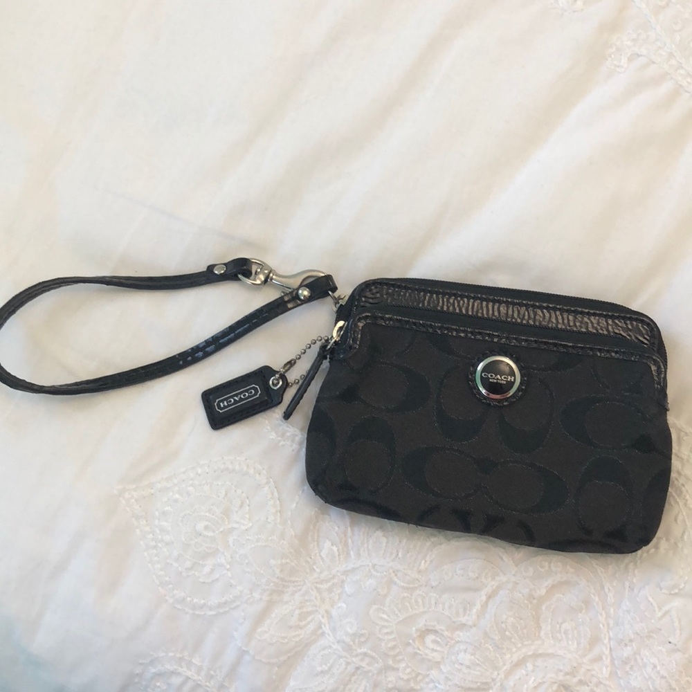 Black Coach wristlet